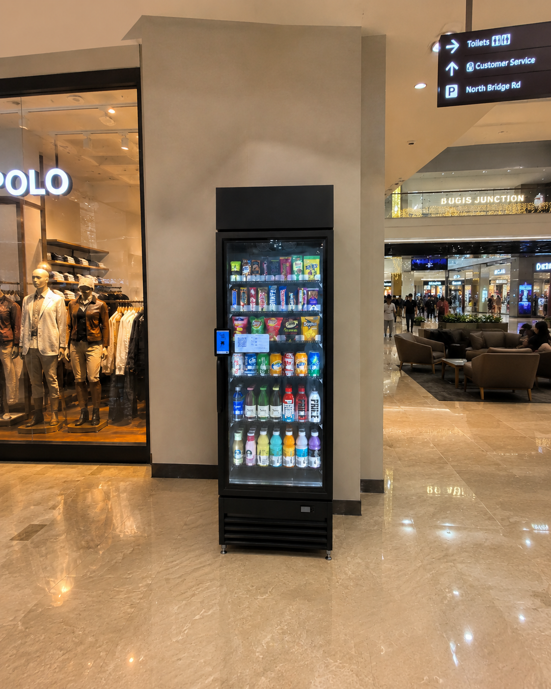 AI smart vending cabinet in hotel
