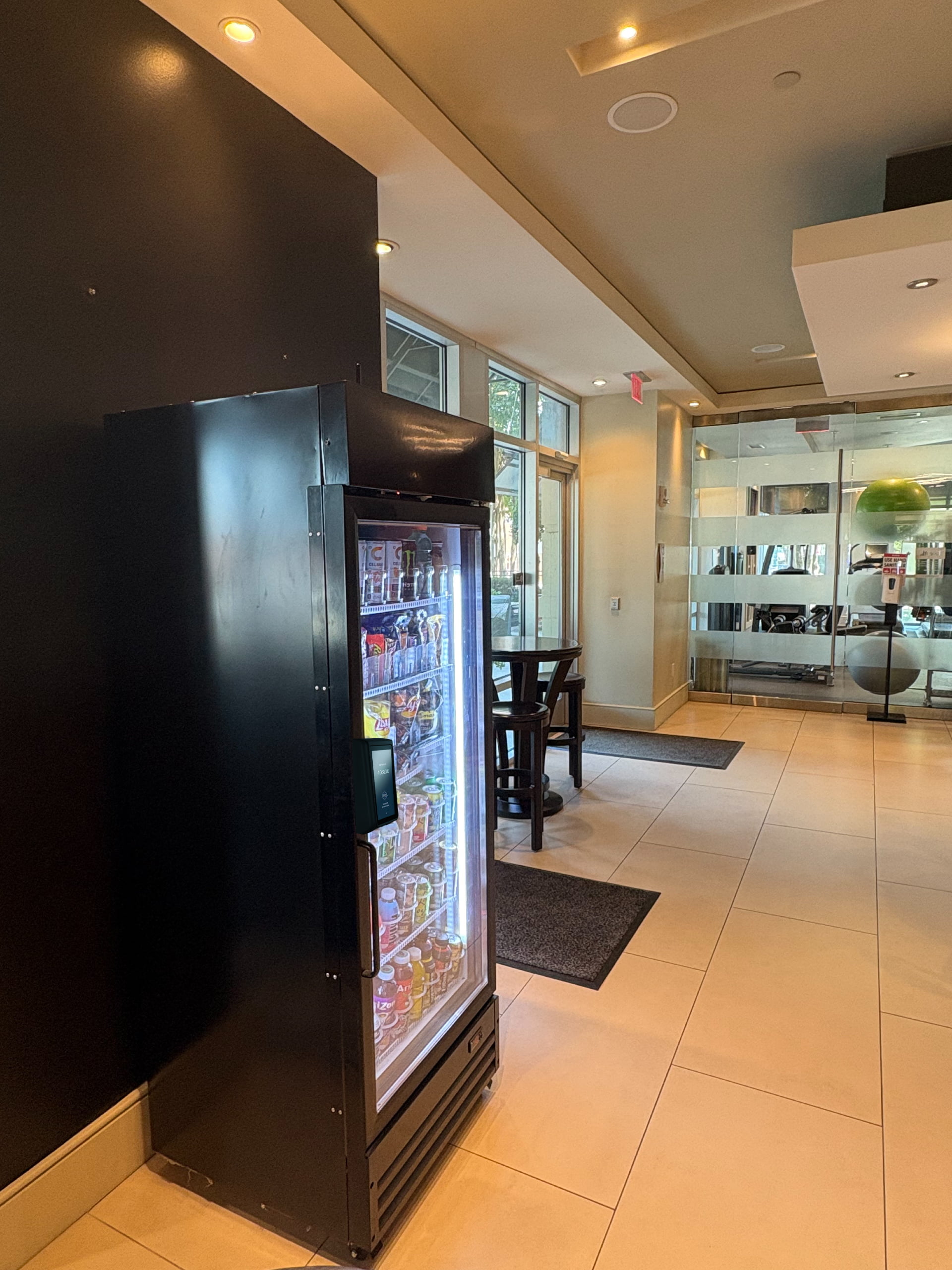 AI smart vending cabinet in shopping center