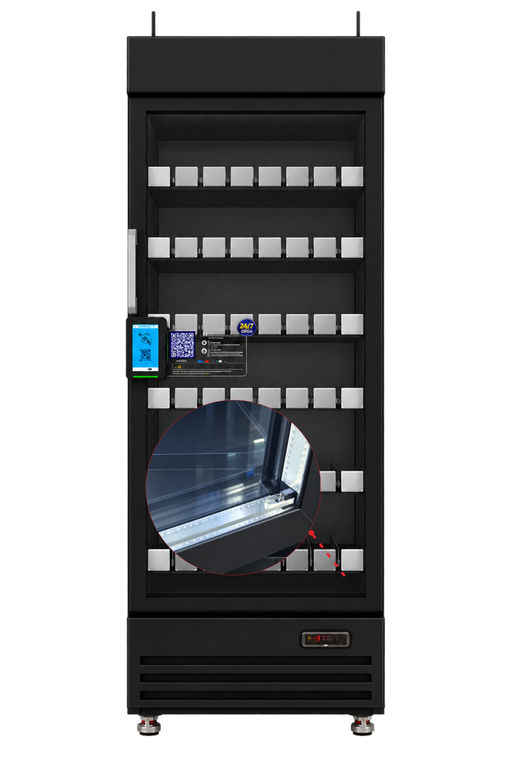 Double-Layer Heated Anti-Fog Glass Door