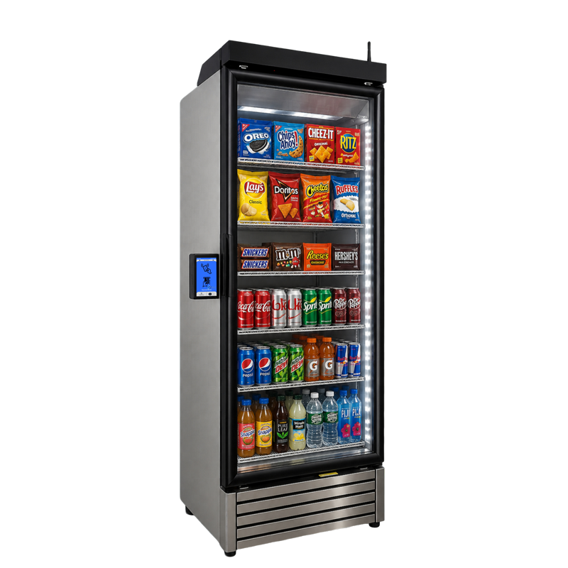 AI vending retrofit kit left view