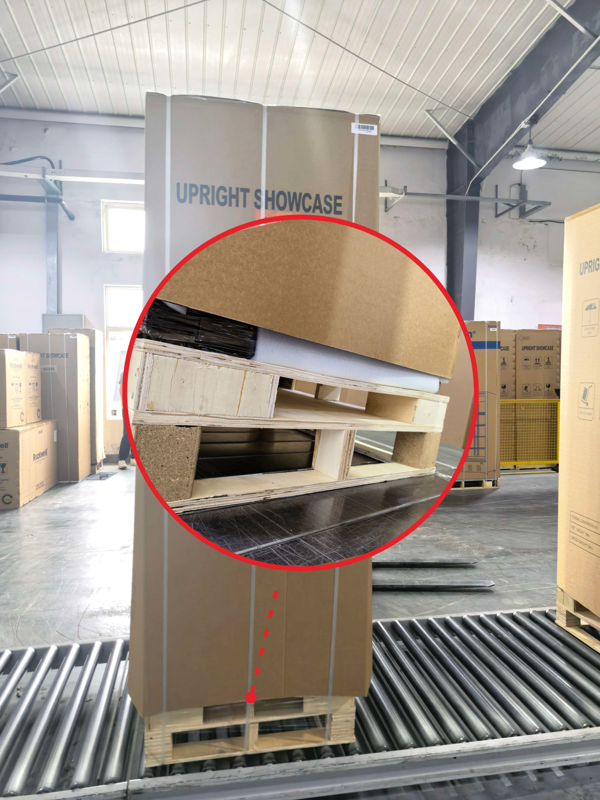 Protected machines prepared for delivery