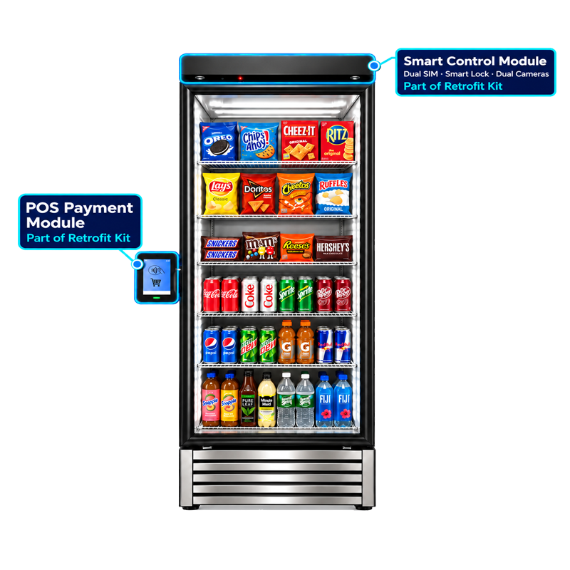 AI vending retrofit kit front view