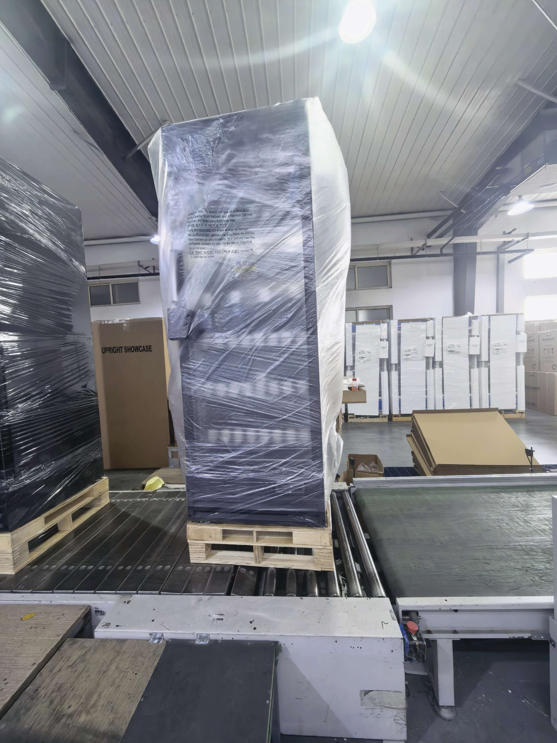 Packed vending machines ready for shipping